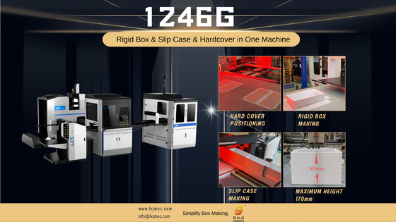 LS-1246G Pembuat Kotak Kaku Multifungsi Otomatis Untuk Pembuatan Hardcover