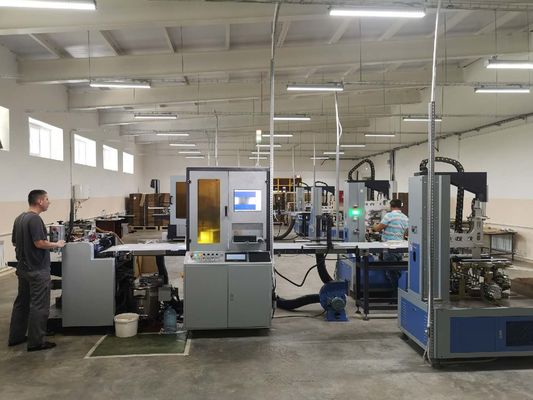 Mesin Pembentuk Kotak Karton Kaku Lipat 28pcs / Min Box Packaging Line