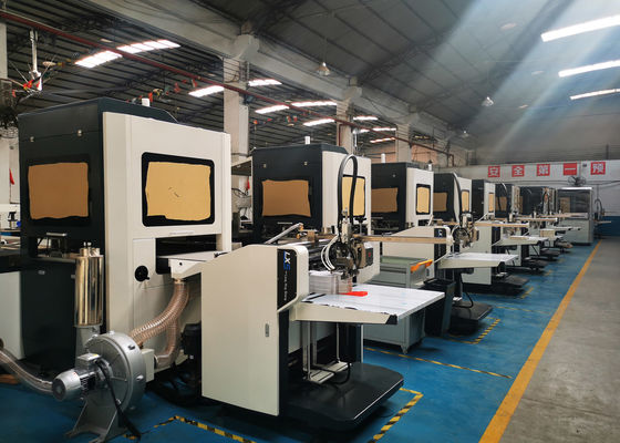 Hardcover V Groove Cutter Machine Box 15pcs / min Mesin Pembungkus Kertas Lining