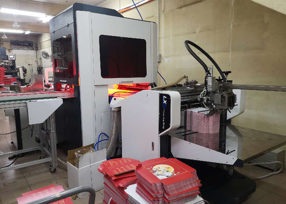Mesin Pembuat Kotak Hadiah Natal L5989XW3182XH2100mm Mesin Pengeleman Kertas Kotak Kaku