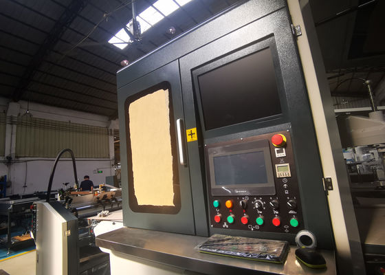 Mesin Pengeleman Kertas L5985mm W3183mm Mesin Pemosisian Kotak Kaku