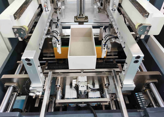 Mesin Pembuat Kotak Sepatu Kaku 12mm 100mm Positioning Untuk Kotak Pembungkus
